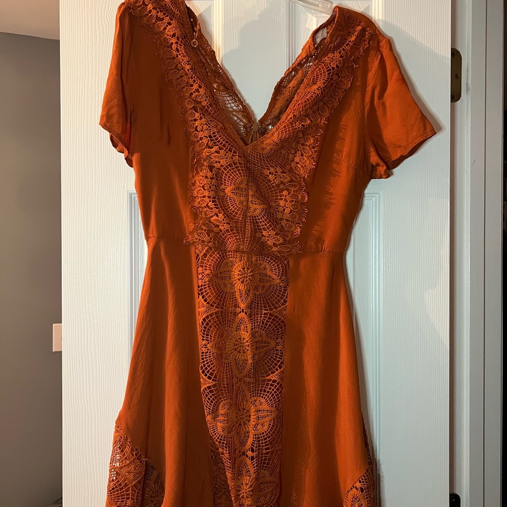 Burnt orange sun dress